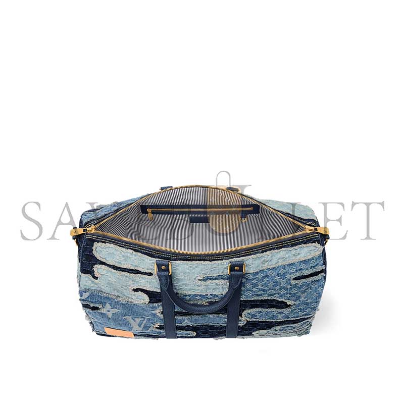 LOUIS VUITTON DENIM KEEPALL BANDOULIÈRE 50 M26117 (50*29*23cm)